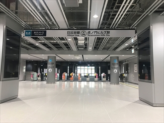 日比谷線虎ノ門ヒルズ駅設置に伴う土木工事